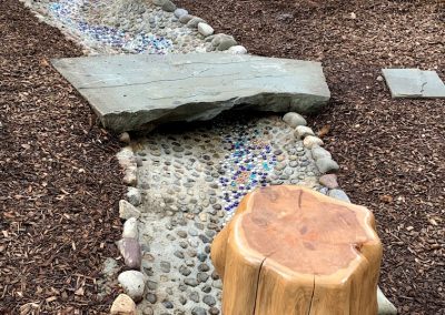 Stump and mosaic stream